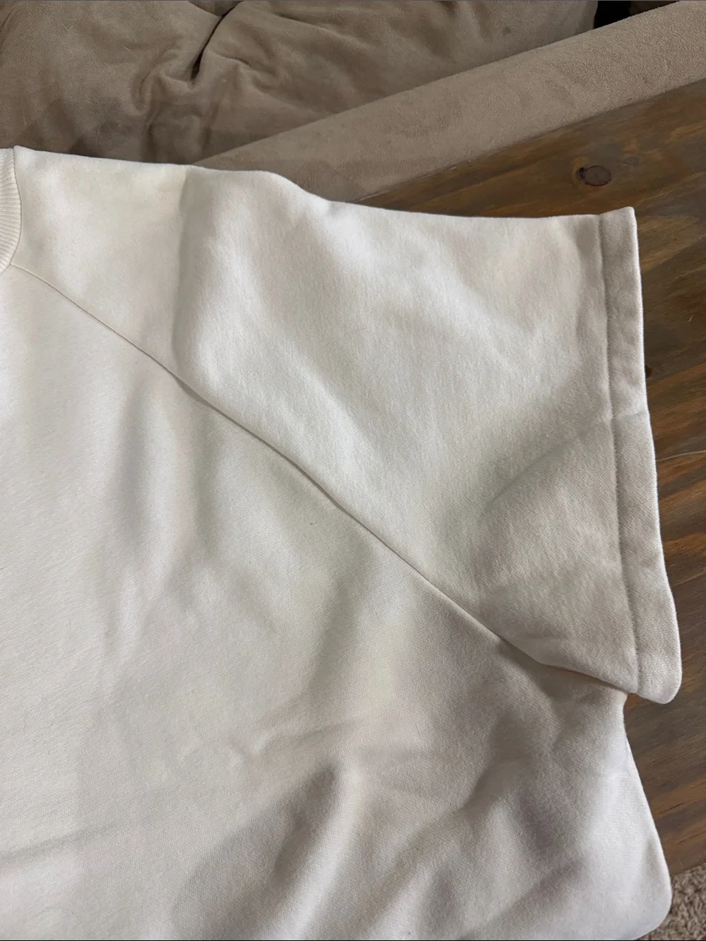 The North Face White Short-Sleeve dolman cropped sweatshirt